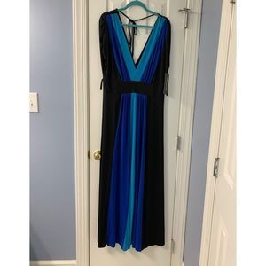 NWOT Funfash product sample blue & black maxi dress A011